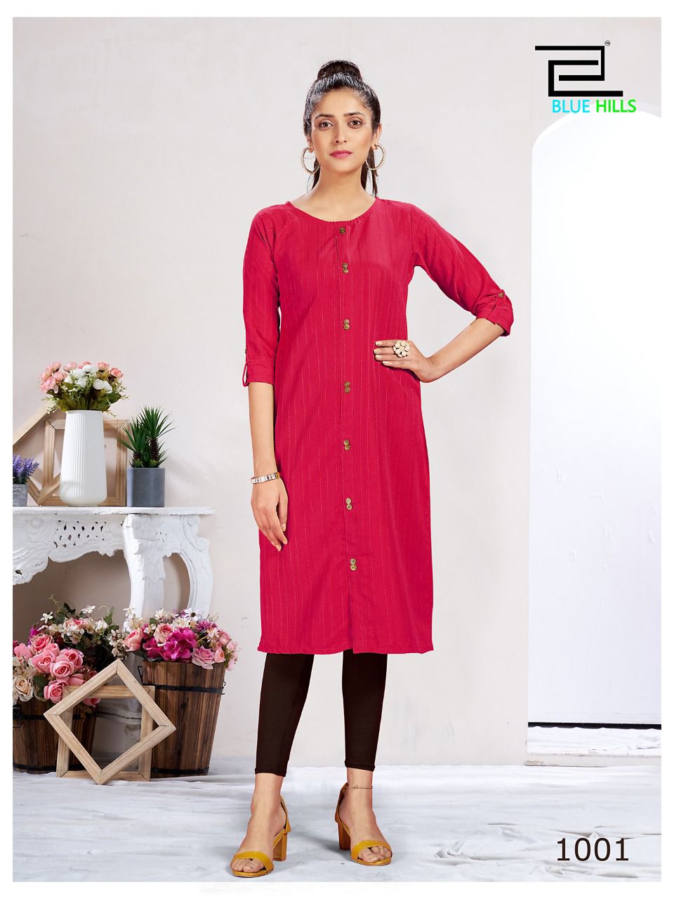 Vintage Blue Hills Daily Wear Wholesale Designer Kurti Catalog